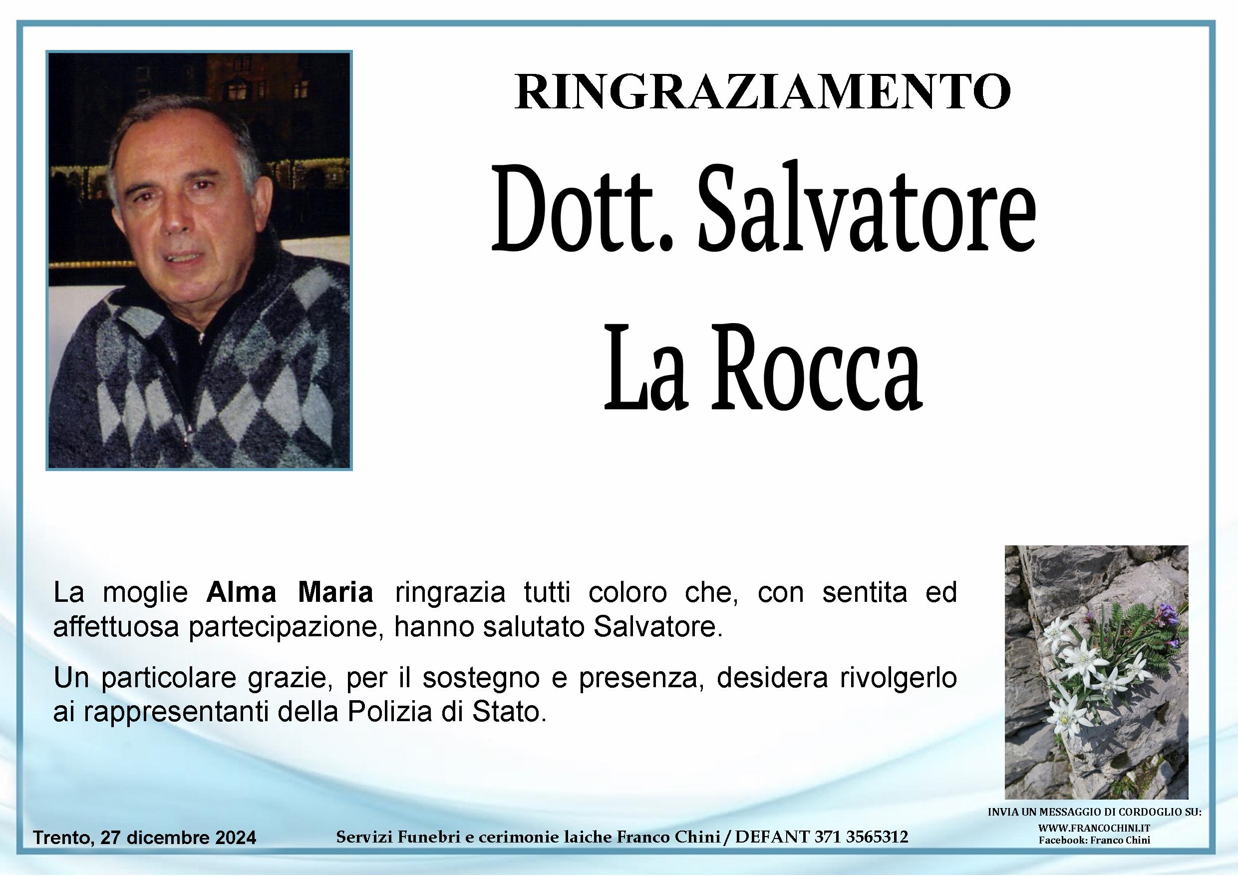 ringraziamento Salvatore La Rocca